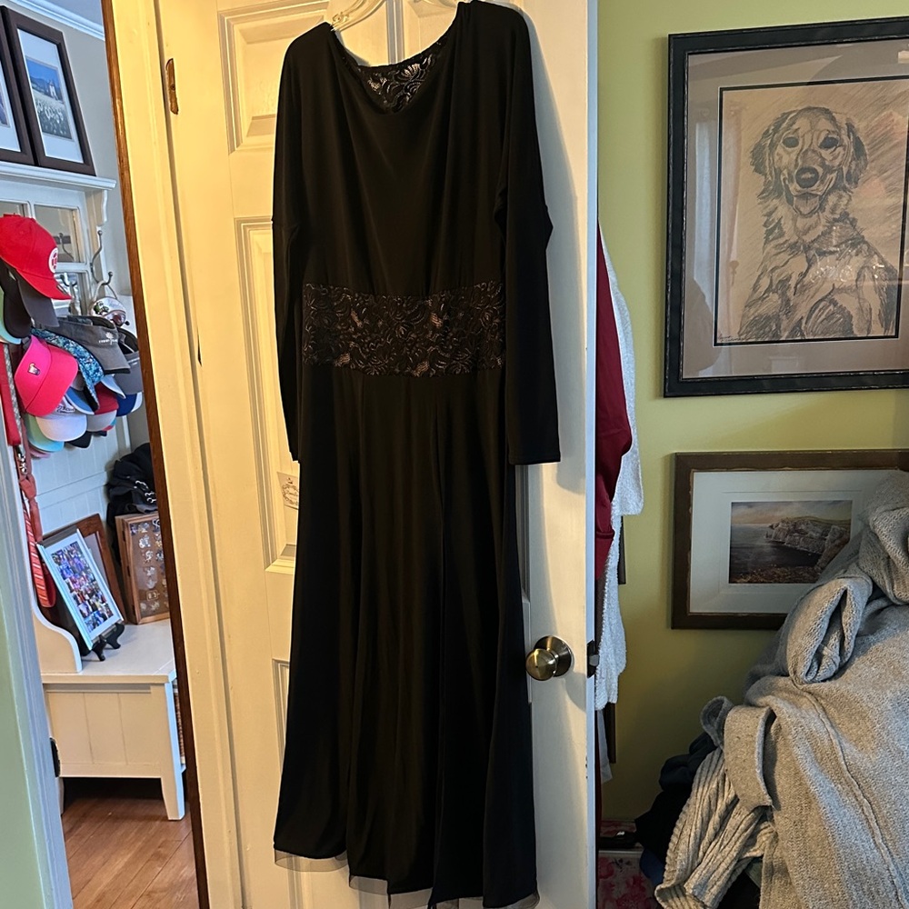 Elegant Black Lace Latin dance Dress